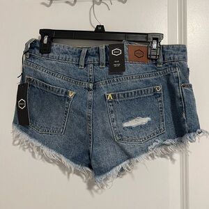 RVCA Elle High Rise Cut Off Shorts NWT